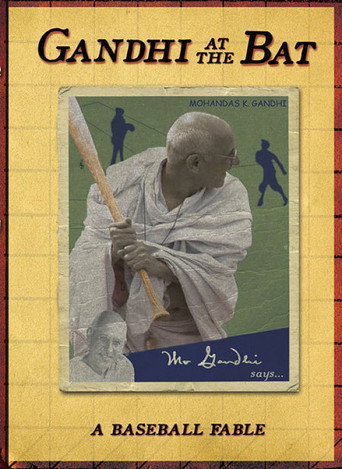 Cartel de Gandhi at the Bat