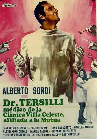 Cartel de Doctor Tersilli, médico de la clínica Villa Celeste, afiliada a la mutua
