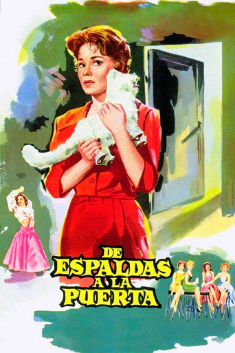 Cartel de De espaldas a la puerta