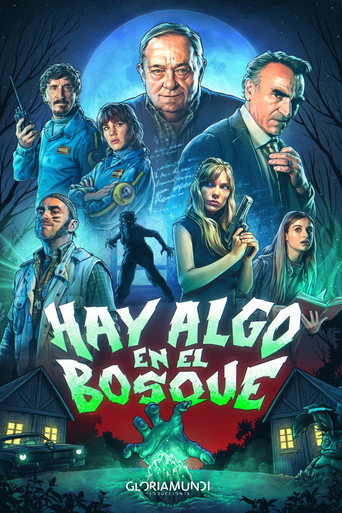 Cartel de Hay algo en el bosque