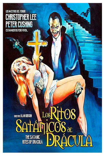 Cartel de Los ritos satánicos de Drácula