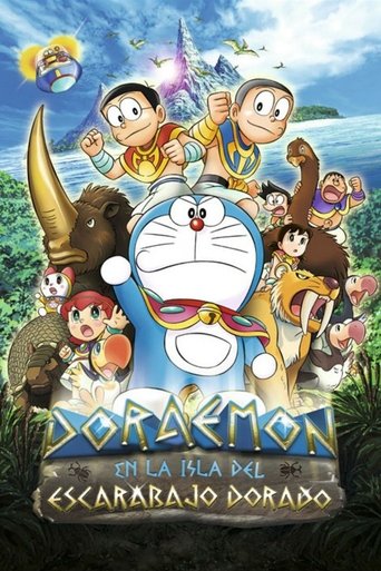 Cartel de Doraemon en busca del escarabajo dorado