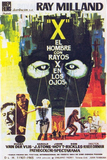 Cartel de El hombre con rayos X en los ojos