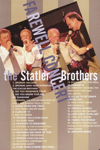 Cartel de The Statler Brothers Farewell Concert