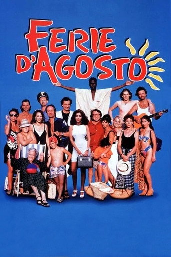 Cartel de Vacaciones de Agosto