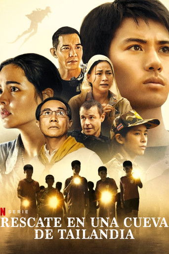 Cartel de Rescate en una cueva de Tailandia