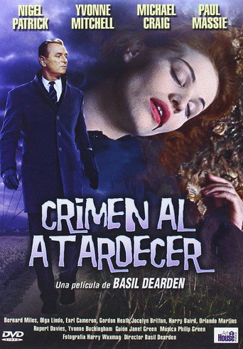Cartel de Crimen al atardecer