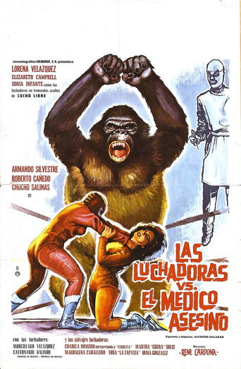 Cartel de Las luchadoras contra el médico asesino