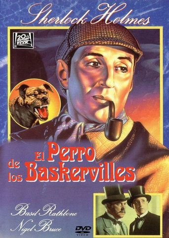 Cartel de Sherlock Holmes. El perro de los Baskerville