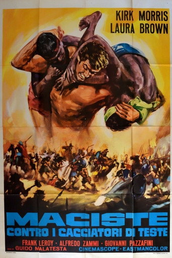 Cartel de Maciste contra los cazadores de cabezas