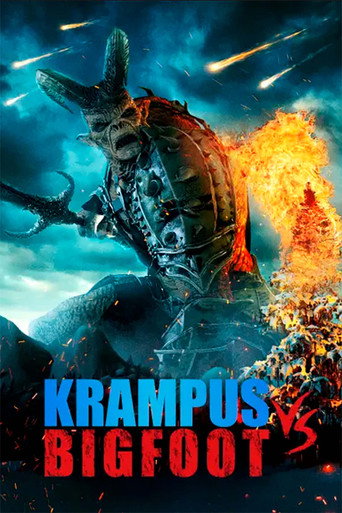 Cartel de Bigfoot vs Krampus