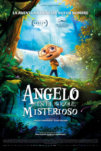 Cartel de Angelo en el bosque misterioso