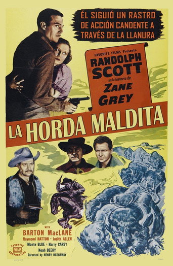 Cartel de La horda maldita (La Estampida de búfalos)