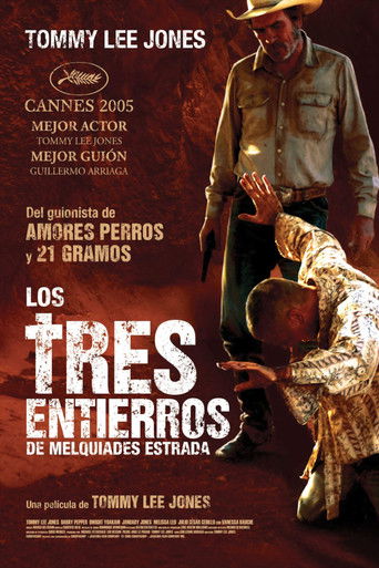 Cartel de Los tres entierros de Melquiades Estrada