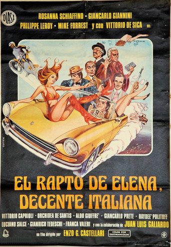 Cartel de El rapto de Elena, la decente italiana