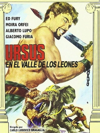Cartel de Ursus en el valle de los leones