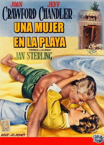 Cartel de Una mujer en la playa