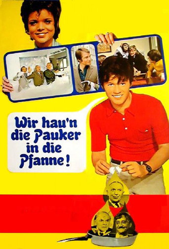 Cartel de Wir hau'n die Pauker in die Pfanne