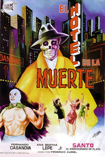 Cartel de Santo en el hotel de la muerte