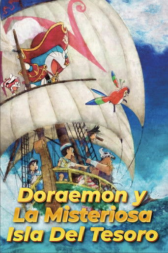 Cartel de Doraemon y La Misteriosa Isla Del Tesoro