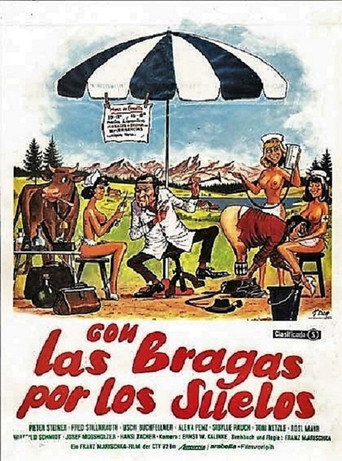 Cartel de Con las bragas por los suelos