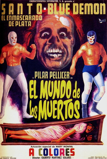 Cartel de Santo y Blue Demon en El Mundo de Los Muertos