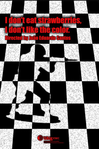 Cartel de I don't eat strawberries, I don't like the color