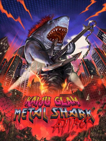 Cartel de Kaiju Glam Metal Shark Attack