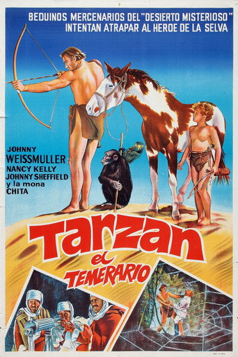 Cartel de Tarzán en el desierto misterioso