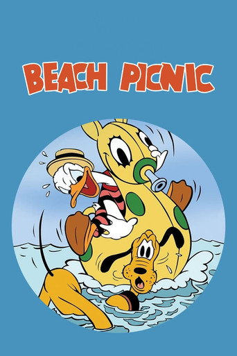 Cartel de El Pato Donald: Picnic en la playa