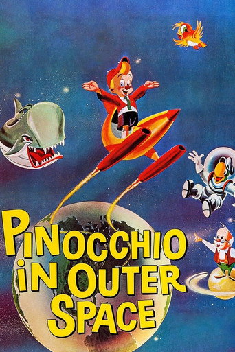 Cartel de Pinocho en el espacio exterior