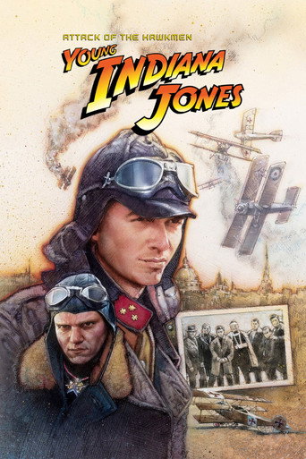 Cartel de Las Aventuras del Joven Indiana Jones: El Ataque de los Hombres Halcón