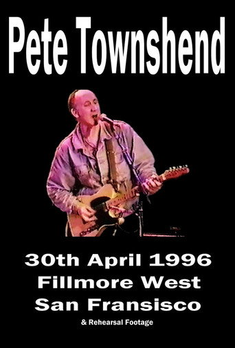 Cartel de Pete Townshend - Live at Fillmore West, April 30th, 1996