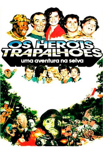 Cartel de Os Heróis Trapalhões: Uma Aventura na Selva