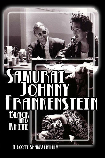 Cartel de Samurai Johnny Frankenstein Black and White