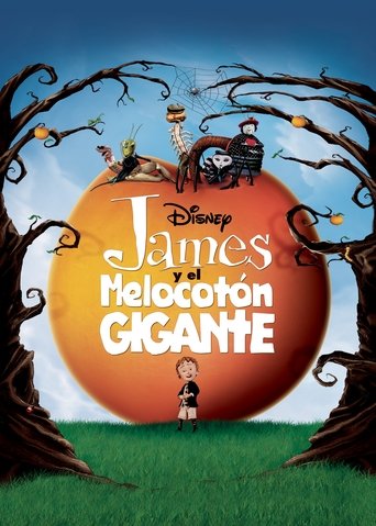 Cartel de James y el melocotón gigante