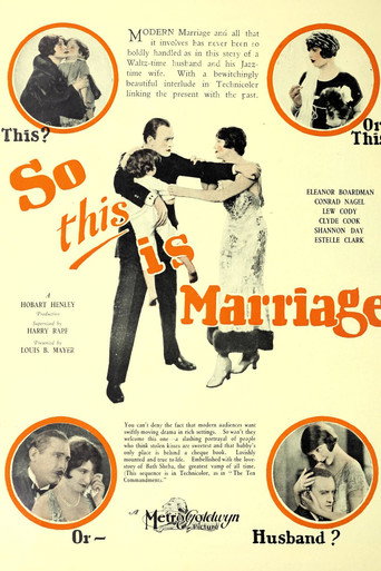 Cartel de So This Is Marriage?