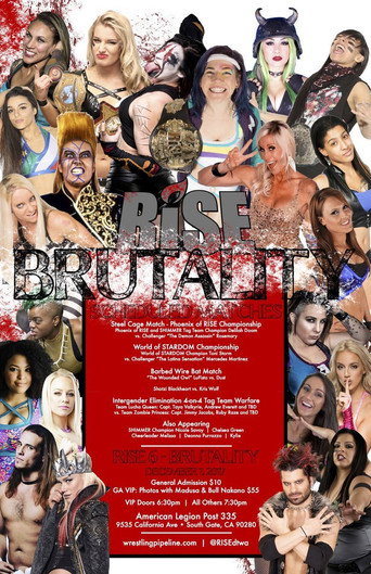 Cartel de RISE Wrestling. RISE 6 Brutality