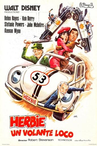 Cartel de Herbie, un volante loco