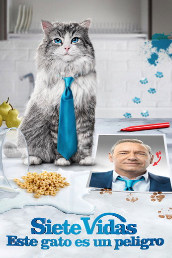 Cartel de Siete vidas, este gato es un peligro