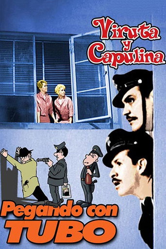 Cartel de Pegando con tubo