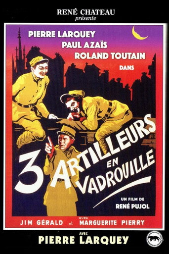 Cartel de Trois Artilleurs en vadrouille
