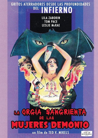Cartel de La orgía sangrienta de las mujeres demonio