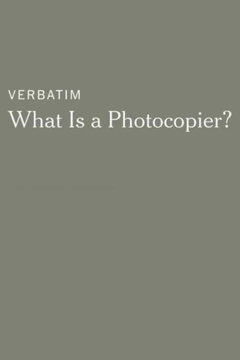 Cartel de Verbatim: What Is a Photocopier?