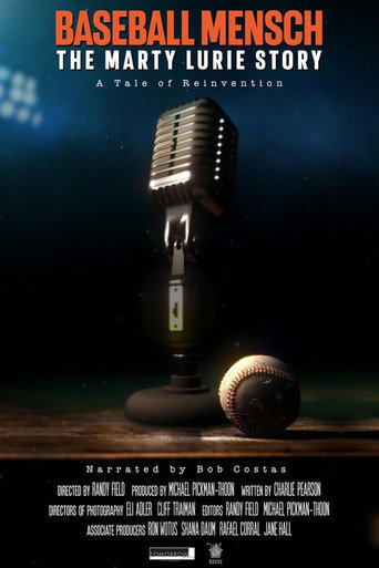 Cartel de Baseball Mensch:  The Marty Lurie Story