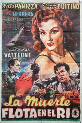 Cartel de La muerte flota en el río