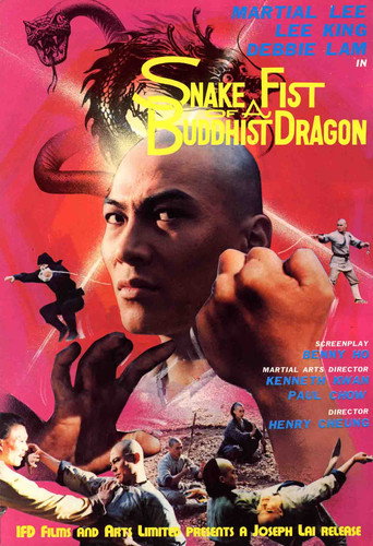 Cartel de Dentro de 3 días lucha de serpiente de un dragón budista