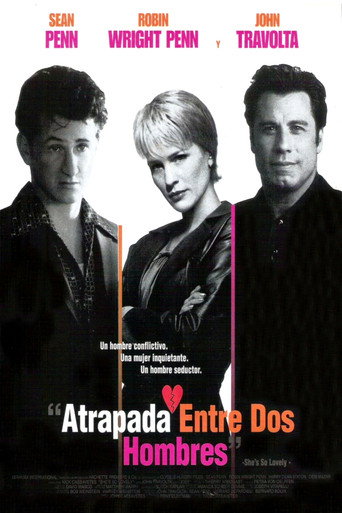 Cartel de Atrapada entre dos hombres
