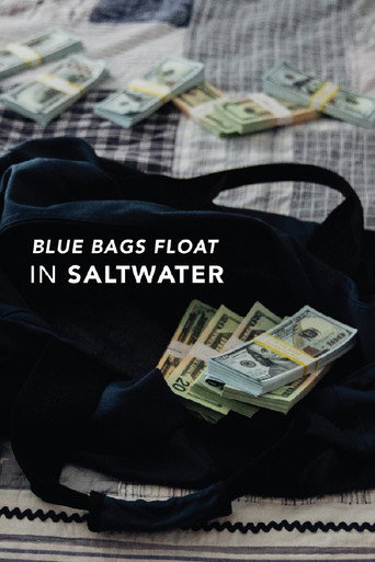 Cartel de Blue Bags Float in Saltwater