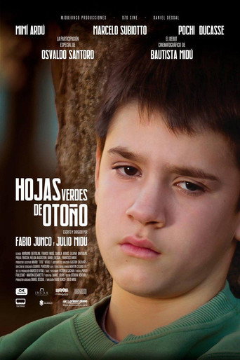 Cartel de Hojas verdes de otoño